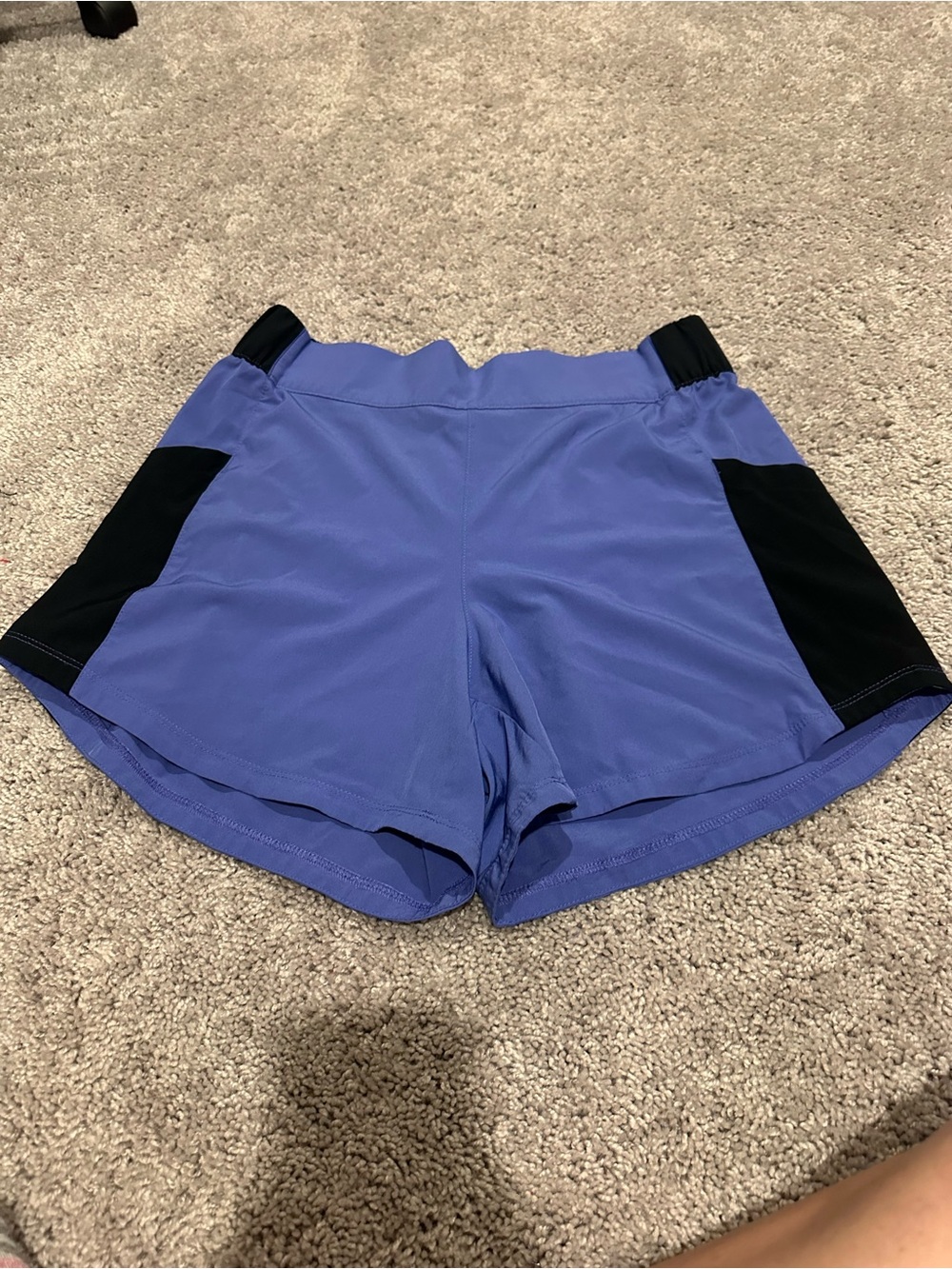 Columbia Women's Periwinkle Athletic Shorts with Black Side Panels